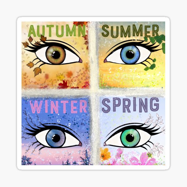 Seasonal Painting Multicolour Eyes Sticker