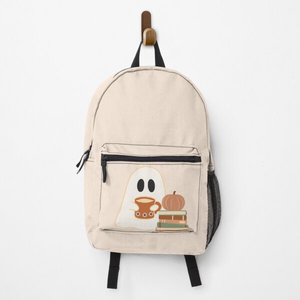 Item preview, A ghost with books and a pumpkin designed and sold by BookishSpace1.