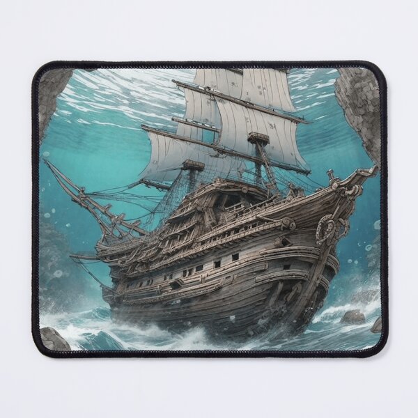 Item preview, Surreal Ghost Ship In Ocean under the Ocean designed and sold by IvoryTowers.