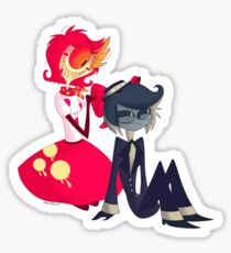 hazbin hotel baxter vivziepop sticker stickers nifty redbubble