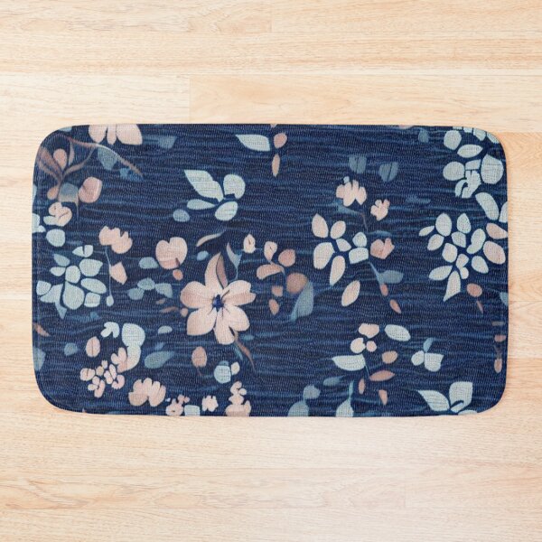 Item preview, Indigo Floral Fabric Pattern designed and sold by PillowTalkyZone.