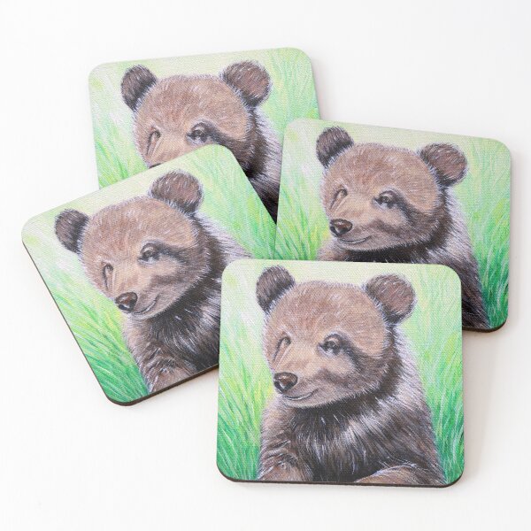 Item preview, Little Grizzly Bear Painting designed and sold by Art by Kirsten Sneath.