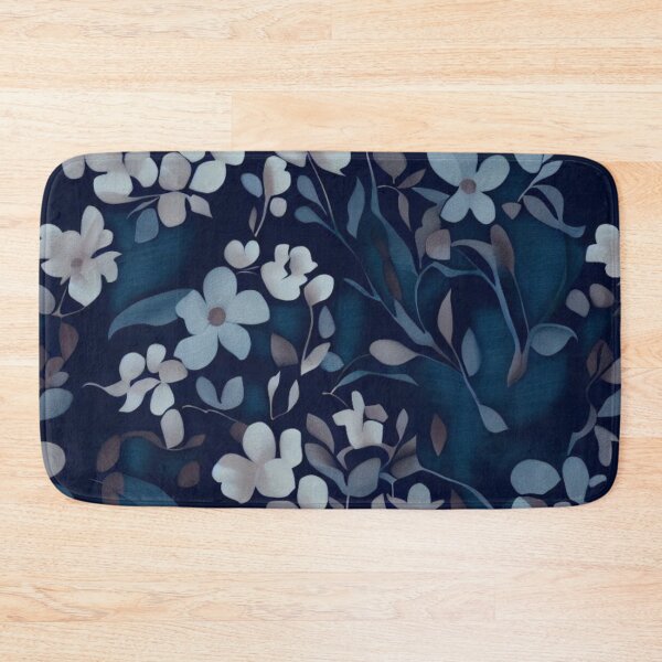 Item preview, Indigo Floral Fabric Pattern designed and sold by PillowTalkyZone.