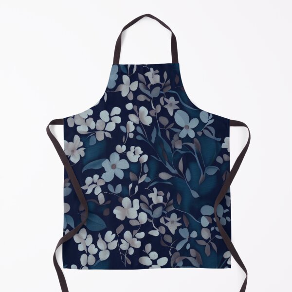 Item preview, Indigo Floral Fabric Pattern designed and sold by PillowTalkyZone.