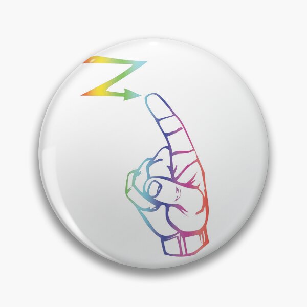 Item preview, "Z" American Sign Language ASL Rainbow designed and sold by meganohm.