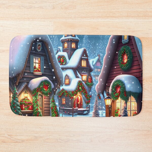 Item preview, Charming snowy Christmas village designed and sold by MarionsArt.