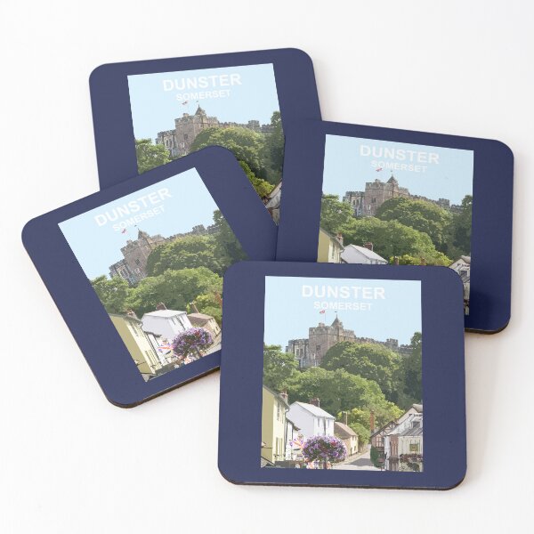 Item preview, Dunster Somerset. Exmoor Travel location poster designed and sold by BarbaraGlebska.