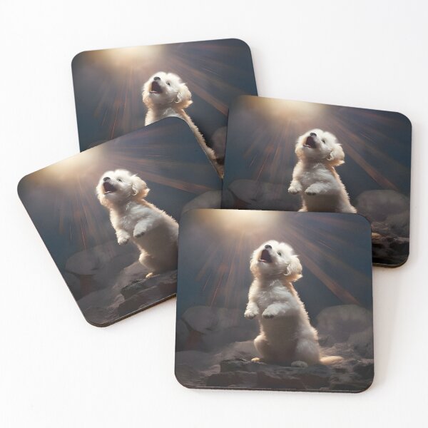 Item preview, Cute Miniature Poodle Howling at the Moon designed and sold by danielvec.