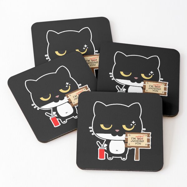 Item preview, I’m Totally Judging You | Cute Black Cat with Judging Look designed and sold by Kimochi-Shop.