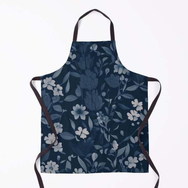 Item preview, Indigo Floral Fabric Pattern designed and sold by PillowTalkyZone.