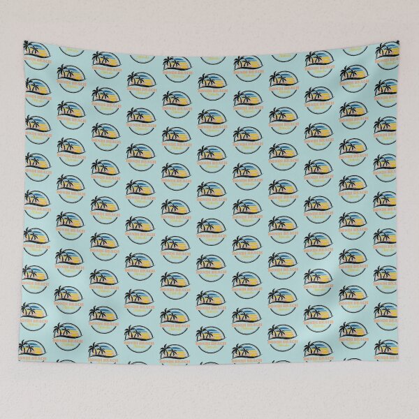 Item preview, Bondi Beach Australia Surfboard Palm Tree  designed and sold by ArtMeetsPizza.