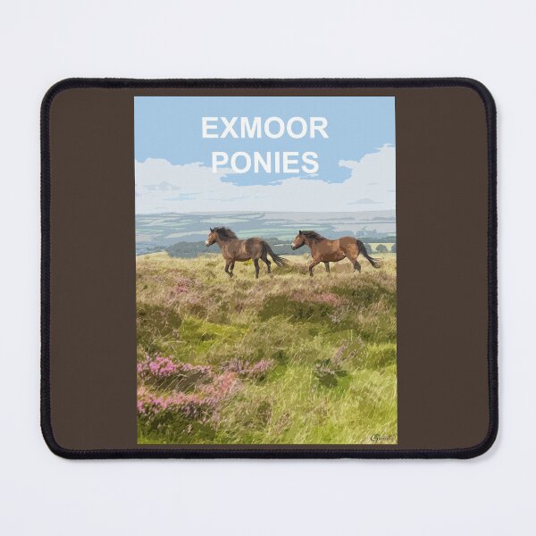 Item preview, Exmoor Ponies Somerset. Exmoor Travel location poster designed and sold by BarbaraGlebska.