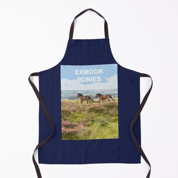 Item preview, Exmoor Ponies Somerset. Exmoor Travel location poster designed and sold by BarbaraGlebska.