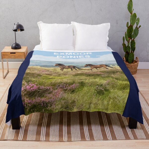 Item preview, Exmoor Ponies Somerset. Exmoor Travel location poster designed and sold by BarbaraGlebska.