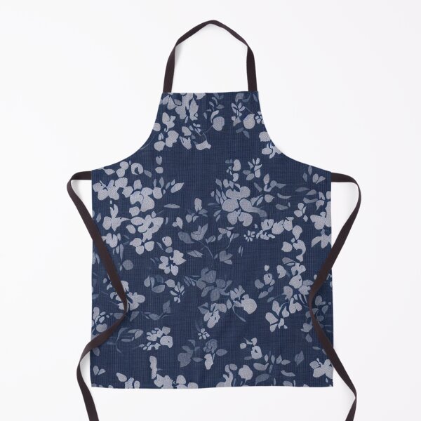 Item preview, Indigo Floral Fabric Pattern designed and sold by PillowTalkyZone.