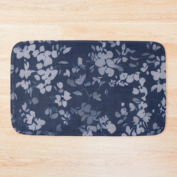 Item preview, Indigo Floral Fabric Pattern designed and sold by PillowTalkyZone.