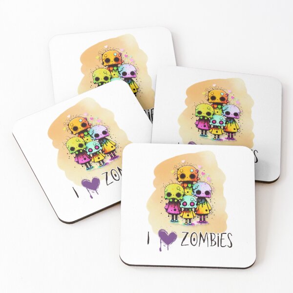 Item preview, I love zombies - orange background  designed and sold by StormbornGem.