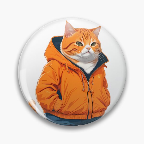 Item preview, cute kitten with jacket designed and sold by HannabiArts.