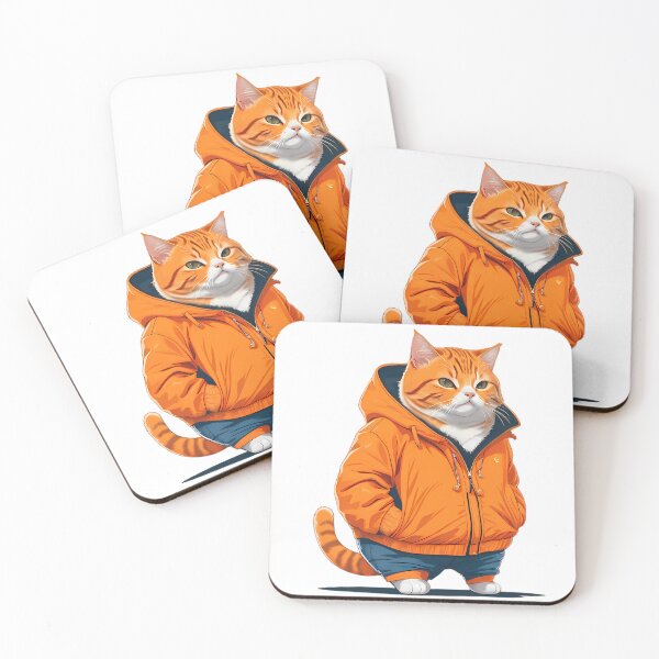 Item preview, cute kitten with jacket designed and sold by HannabiArts.