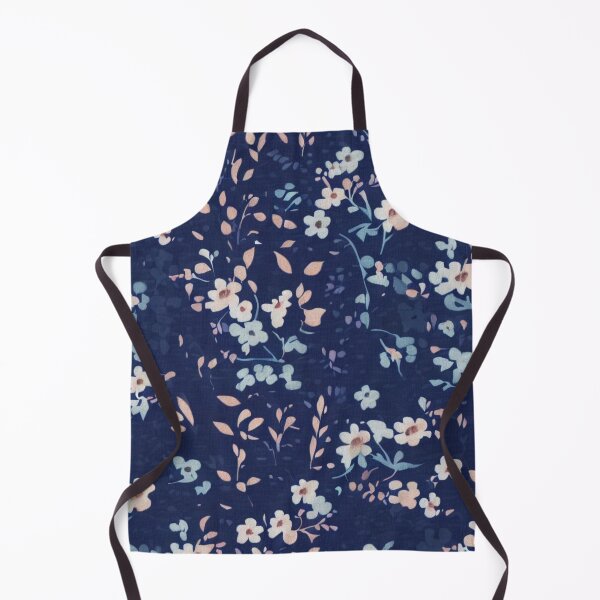 Item preview, Indigo Floral Fabric Pattern designed and sold by PillowTalkyZone.
