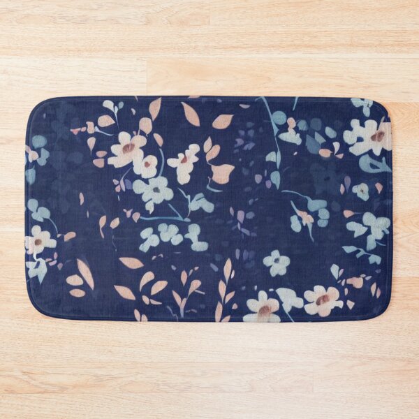 Item preview, Indigo Floral Fabric Pattern designed and sold by PillowTalkyZone.