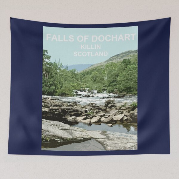 Item preview, Falls of Dochart, Killin, Scotland Travel location poster designed and sold by BarbaraGlebska.