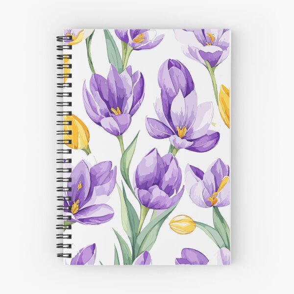 Item preview, Crocus Flower Pattern on White  designed and sold by GraphicsClub.
