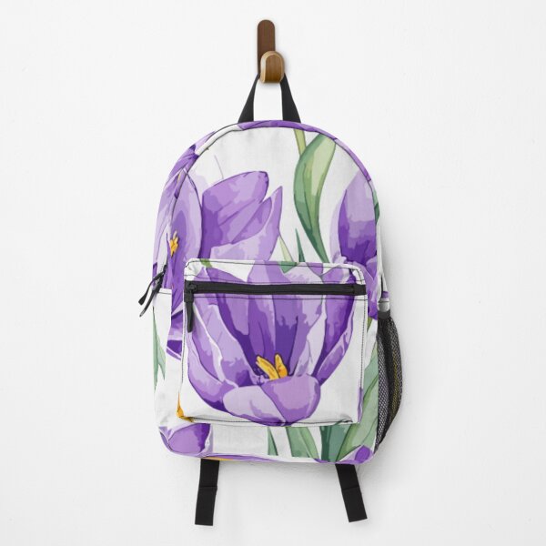 Item preview, Crocus Flower Pattern on White  designed and sold by GraphicsClub.