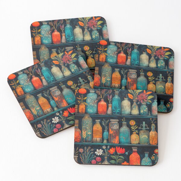 Item preview, Garden vases and bottles 9 designed and sold by Red Witch Art.