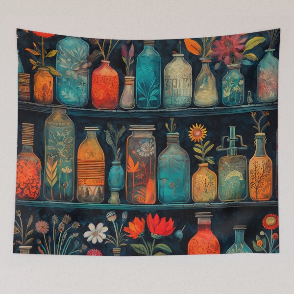 Item preview, Garden vases and bottles 9 designed and sold by Red Witch Art.