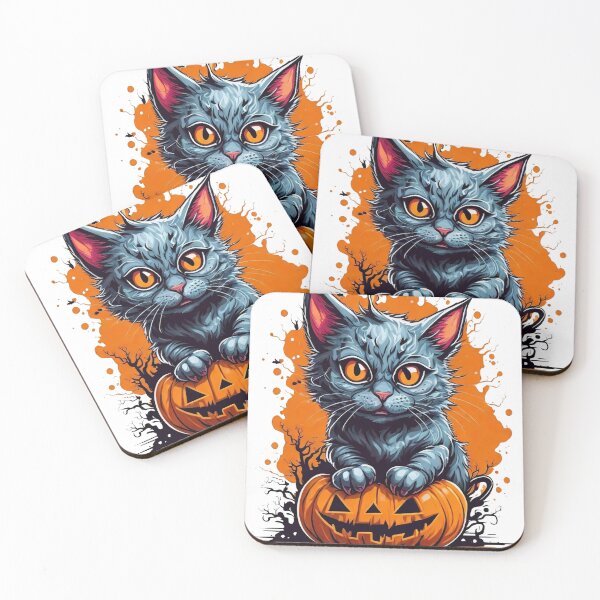 Item preview,  Curious Cat in Pumpkin designed and sold by ToporArt.