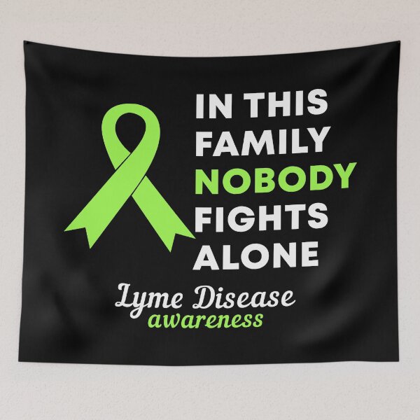 Item preview, In This Family Nobody Fights Alone Lyme Disease Awareness designed and sold by Color-Sparkle.