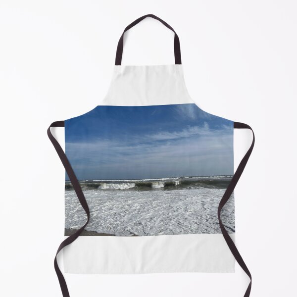 Item preview, Photograph of wild ocean beach shore riptide surf waves sea sky Long Island NY  designed and sold by ElegantTeaTime.