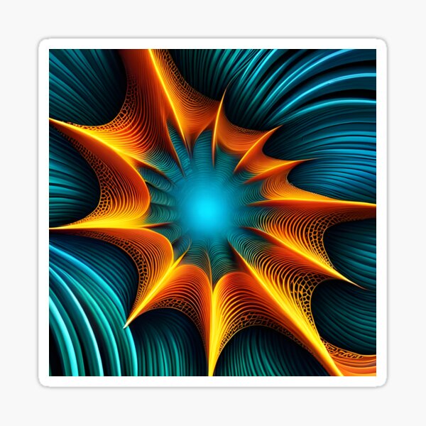 Prismatic Points Fractal Sticker