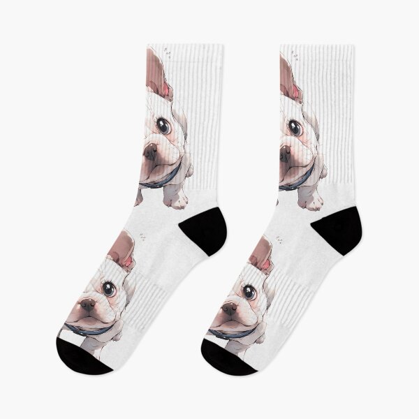 Item preview, Cute Biege White French Bulldog Puppie with long eyelashes designed and sold by DariyaDell.