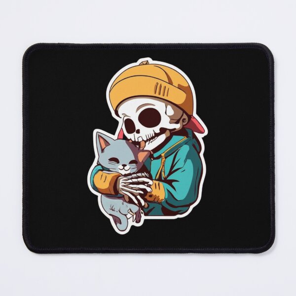 Item preview, Anime Skeleton Holding A Cat Shirt Lazy Halloween Costume  designed and sold by splashworks.