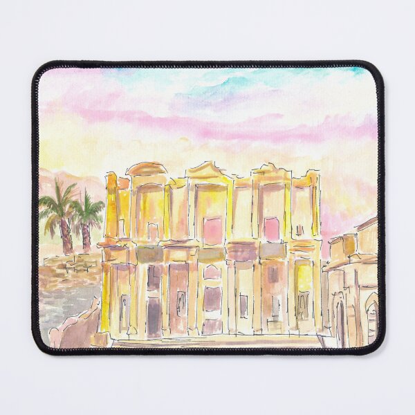 Item preview, Ancient Ephesus with Roman Ruins of Celsus Library in warm Sunlight designed and sold by artshop77.