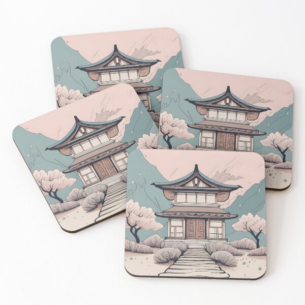 Item preview, Old Traditional Korean house Hanok Drawing designed and sold by Patricks-Art.