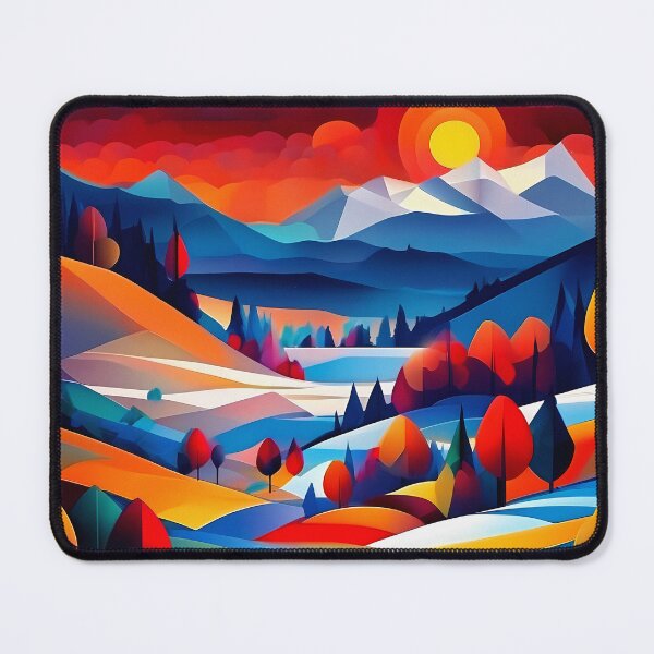 Item preview, Colorful Mountain Landscape Artwork designed and sold by deepakrode7.