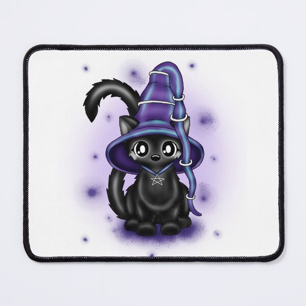 Item preview, cute witch cat with hat designed and sold by Pezi-Creation.