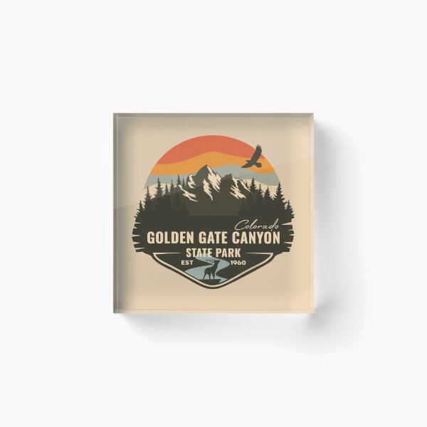 Item preview, Golden Gate Canyon State Park Colorado, United States - CO Park Badge designed and sold by mountainfad.