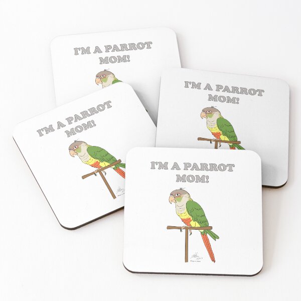 Item preview, I'm a Parrot Mom! - Pineapple Green Cheek Conure designed and sold by Laughing Parrot Studio.