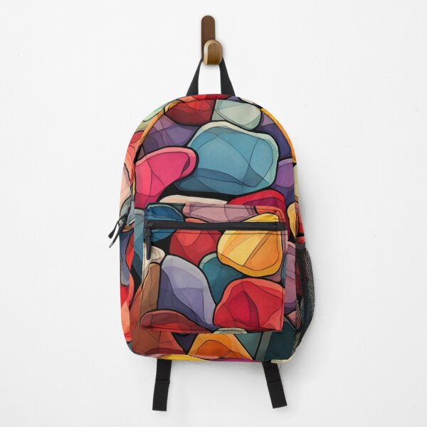 Item preview, Colorful pebbles blue yellow red turquoise purple orange gray white designed and sold by G-M-Designs.