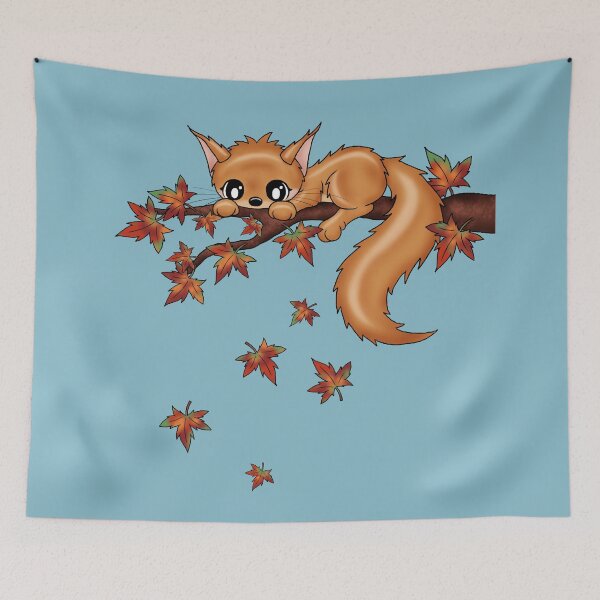 Item preview, cute squirrel  autumn leafs designed and sold by Pezi-Creation.