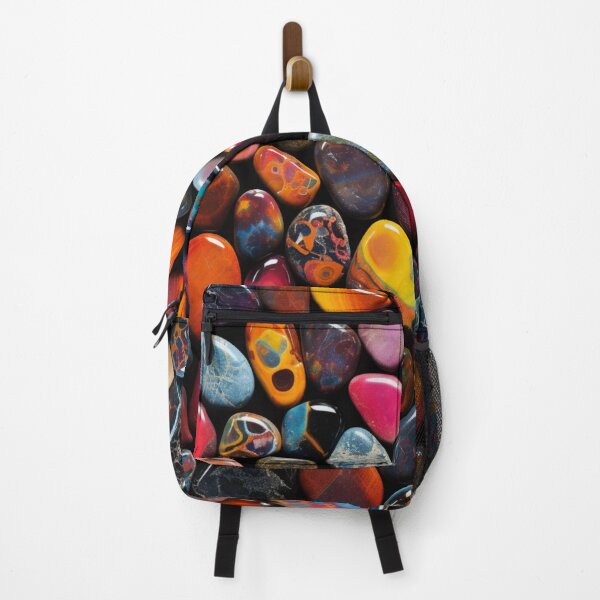 Item preview, Colorful pebbles gemstones blue yellow red turquoise purple orange gray white designed and sold by G-M-Designs.