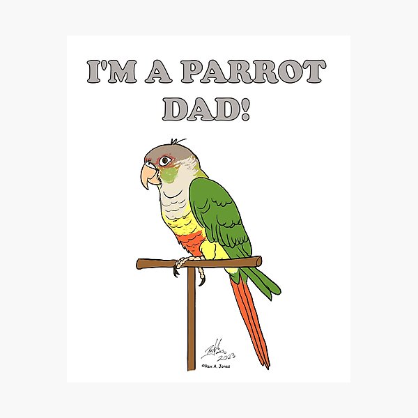 Item preview, I'm a Parrot Mom! - Pineapple Green Cheeked Conure designed and sold by Laughing Parrot Studio.