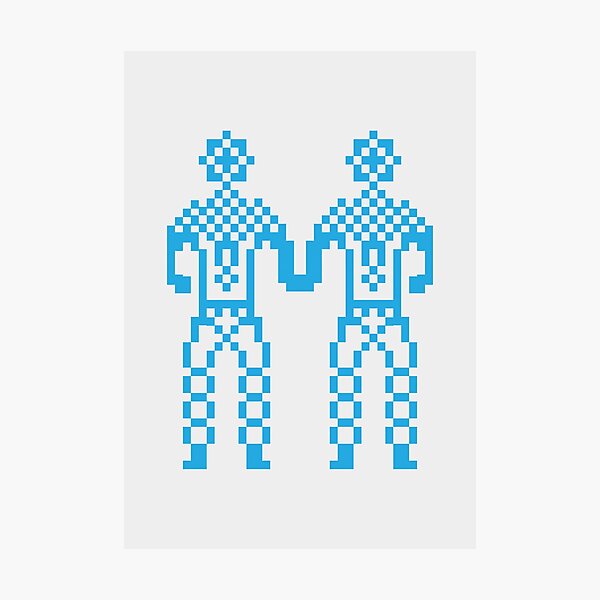 Item preview, Gay couple in cross-stitch style designed and sold by gayishdesign.