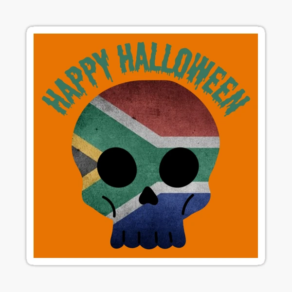 Happy Halloween Orange Skull Glitter Text Glitter Graphic