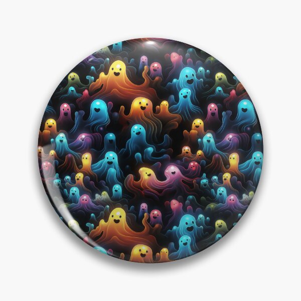 Item preview, Colorful Galaxy Ghosts Fun Halloween Pattern designed and sold by wizardsncastles.