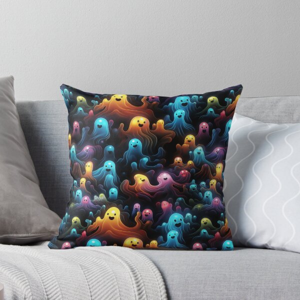 Item preview, Colorful Galaxy Ghosts Fun Halloween Pattern designed and sold by wizardsncastles.
